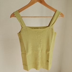 Brand new [Eland] knitted tank avocado green